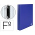 Carpeta de 2 anillas 25mm mixtas liderpapel folio carton forrado paper coat compresor plastico azul