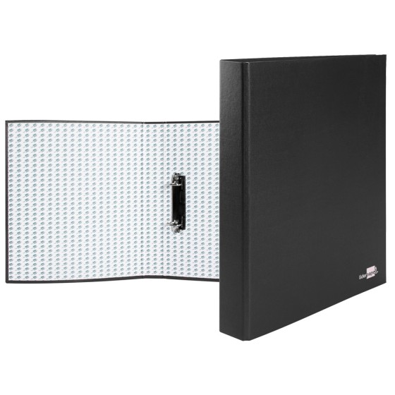 Carpeta de 2 anillas 25mm mixtas liderpapel folio carton forrado paper coat plastico negra