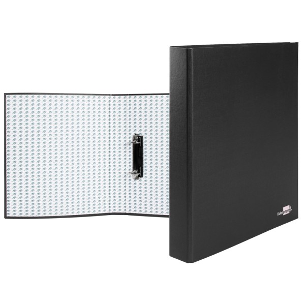 Carpeta de 2 anillas 25mm mixtas liderpapel folio carton forrado paper coat plastico negra
