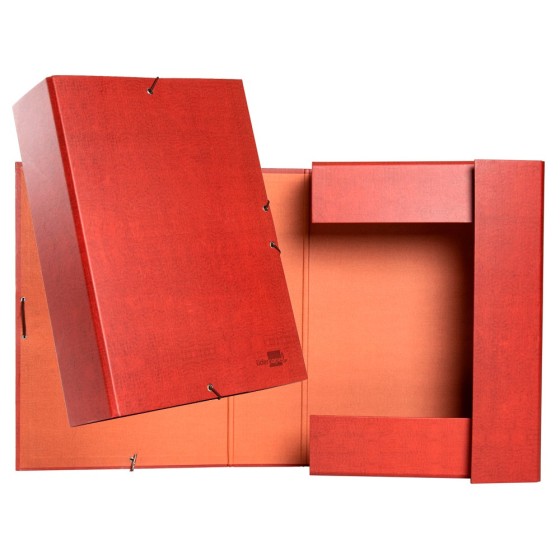 Carpeta proyectos liderpapel folio lomo 90mm carton forradocuero