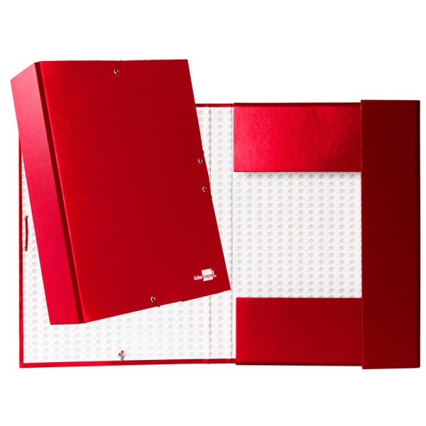 Carpeta proyectos liderpapel folio lomo 90mm carton forradoroja