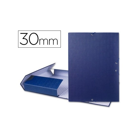 Carpeta proyectos liderpapel folio lomo 30mm carton forradoazul