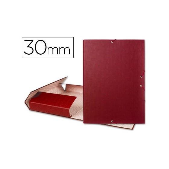Carpeta proyectos liderpapel folio lomo 30mm carton forrado roja