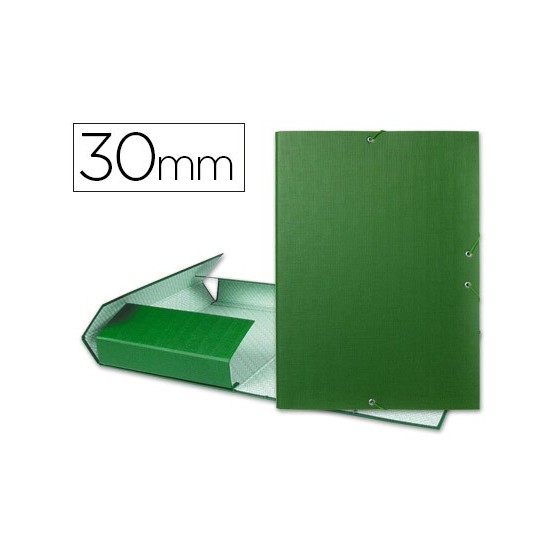 Carpeta proyectos liderpapel folio lomo 30mm carton forrado verde