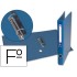 Carpeta de 2 anillas 25mm mixt as liderpapel folio forrado papercoat con ollao y tarjetero compresor plastico azul
