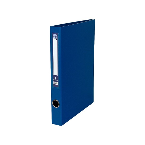 Carpeta de 2 anillas 25mm mixt as liderpapel folio forrado papercoat con ollao y tarjetero compresor plastico azul