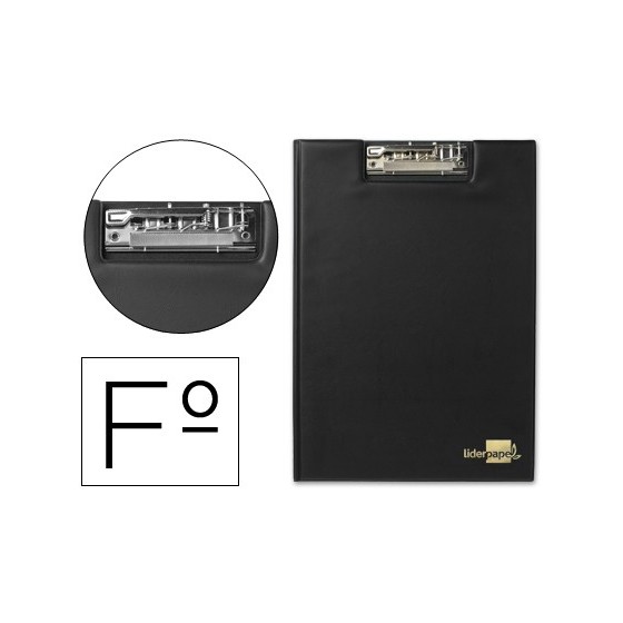 Carpeta liderpapel miniclip superior folio plastico negro