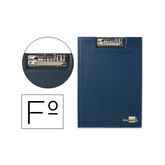 Carpeta liderpapel miniclip superior folio plastico azul