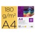 Cartulina liderpapel a4 180g/m2 oro paquete de 100 hojas