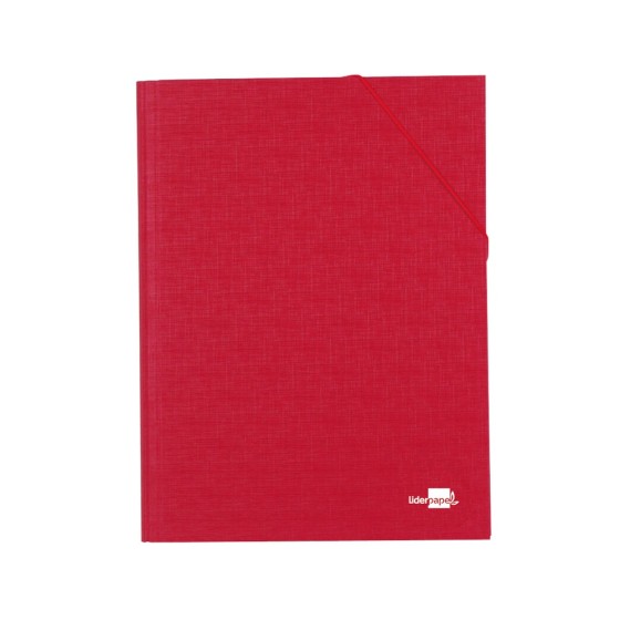 Carpeta clasificadora liderpapel 12 departamentos folio prolongado carton forrado roja