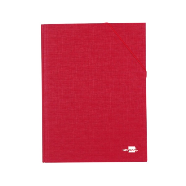 Carpeta clasificadora liderpapel 12 departamentos folio prolongado carton forrado roja