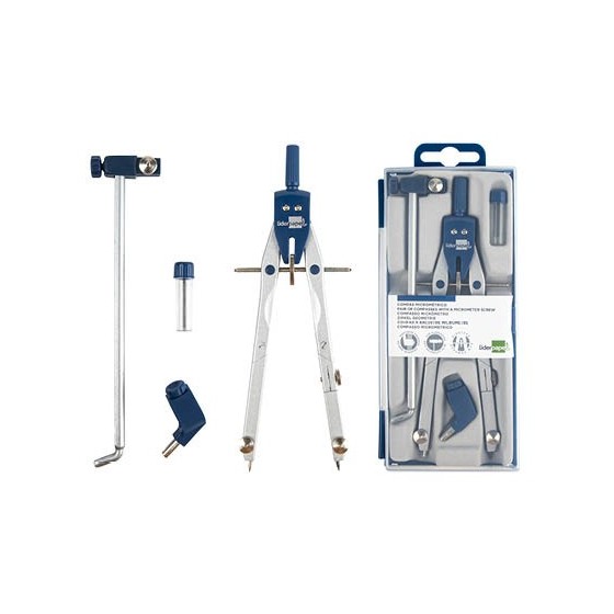 Compas liderpapel micrometrico bk-304 con adaptador y alargadera