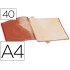 Carpeta liderpapel escaparate 37930 40 fundas polipropileno din a4 roja