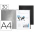 Carpeta liderpapel escaparate 37925 30 fundas polipropileno din a4 negro opaco
