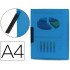 Carpeta liderpapel dossier pinza lateral 35482 polipropileno din a4 azul 30 hojas pinza giratoria