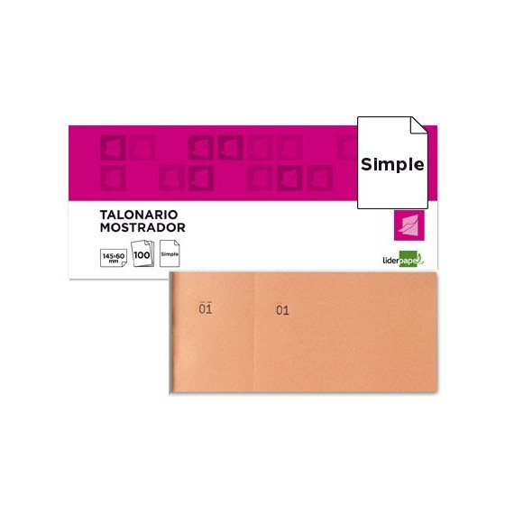 Talonario liderpapel mostrador 60x145 mm tl04 naranja con matriz