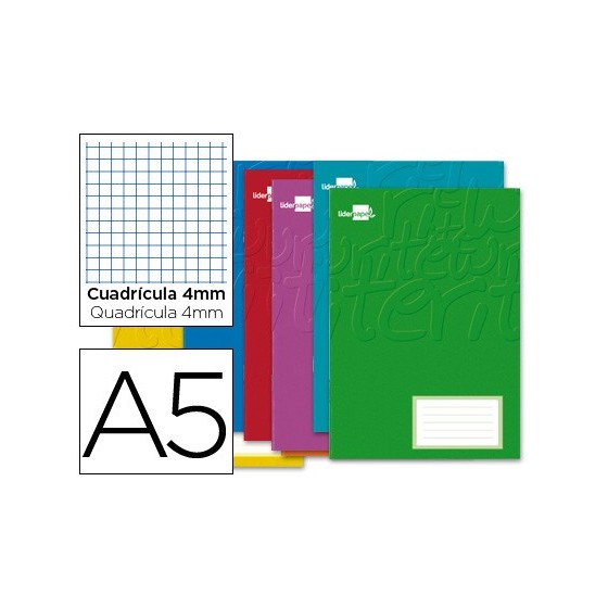 Libreta liderpapel smart a5 32 hojas 60g/m2cuadro 4mm con margen