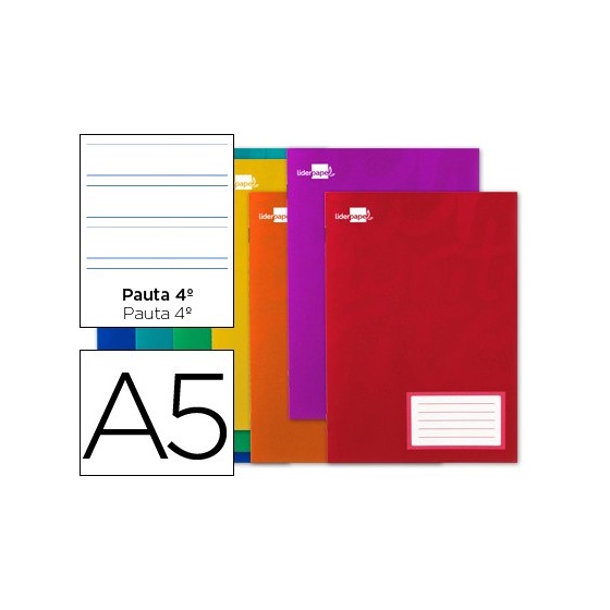 Libreta liderpapel smart a5 16 hojas 60g/m2cuadro pauta 4ª 3.5mm con margen