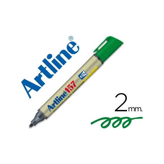 Rotulador artline pizarra ek-157 verde -punta redonda 2 mm