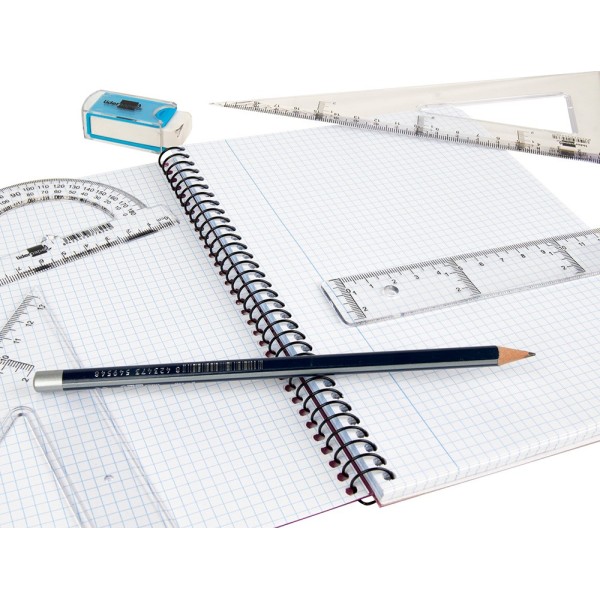 Juego escuadra y cartabon 25cm regla 30cm semicirculo 15cm y plantilla de curvas liderpapelen petaca opaca color verde