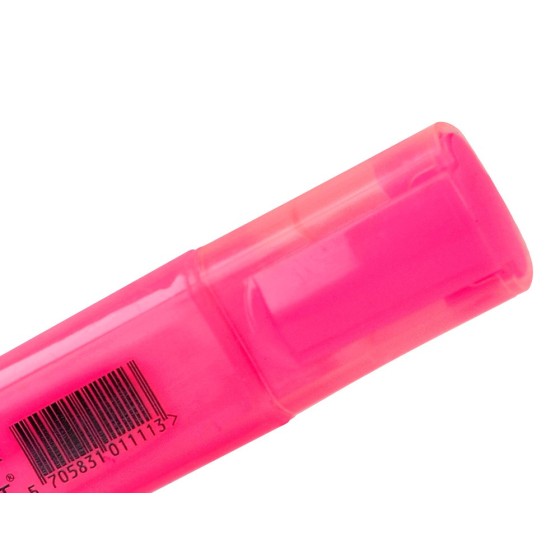 Rotulador q-connect fluorescente rosa punta biselada