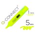 Rotulador q-connect fluorescente amarillo punta biselada