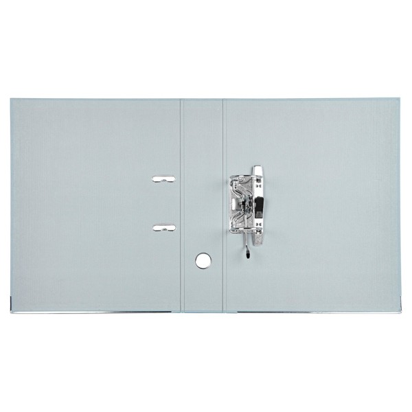 Archivador de palanca liderpapel folio documenta forrado pvc con rado lomo 75mm gris compresor metalico