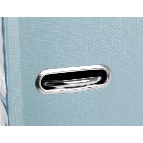 Archivador de palanca liderpapel folio documenta forrado pvc con rado lomo 75mm gris compresor metalico