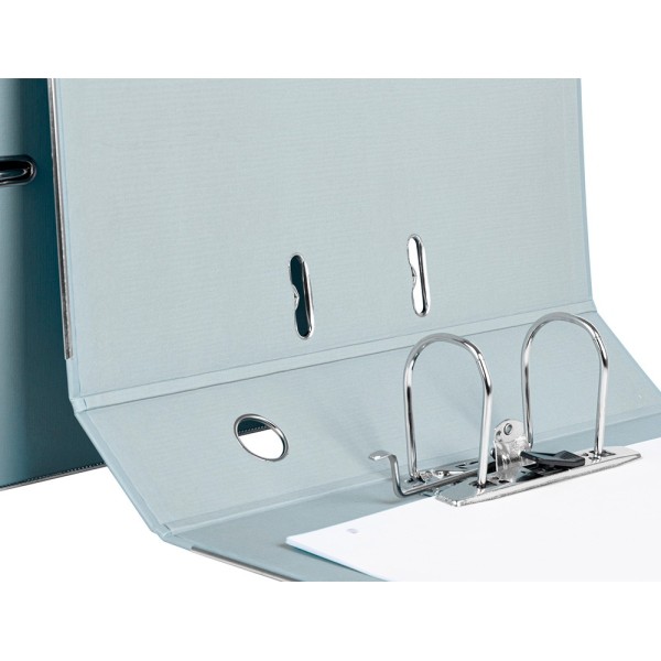 Archivador de palanca liderpapel folio documenta forrado pvc con rado lomo 75mm gris compresor metalico
