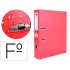 Archivador de palanca liderpapel folio documenta forrado pvc con rado lomo 75mm rojo compresor metalico