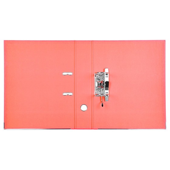 Archivador de palanca liderpapel folio documenta forrado pvc con rado lomo 75mm rojo compresor metalico