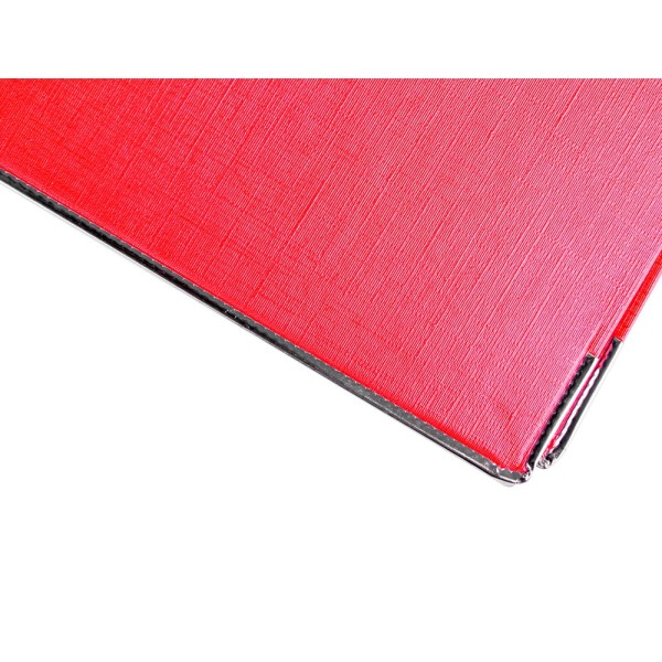 Archivador de palanca liderpapel folio documenta forrado pvc con rado lomo 75mm rojo compresor metalico