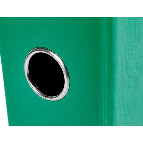 Archivador de palanca liderpapel folio documenta forrado pvc con rado lomo 75mm verde compresor metalico