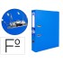 Archivador de palanca liderpapel folio documenta forrado pvc con rado lomo 75mm azul compresor metalico