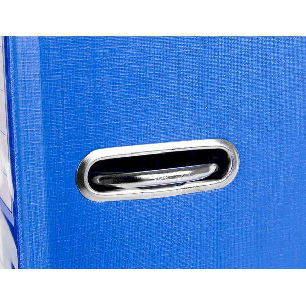 Archivador de palanca liderpapel folio documenta forrado pvc con rado lomo 75mm azul compresor metalico