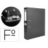 Archivador de palanca liderpapel folio documenta forrado pvc con rado lomo 75mm negro compresor metalico