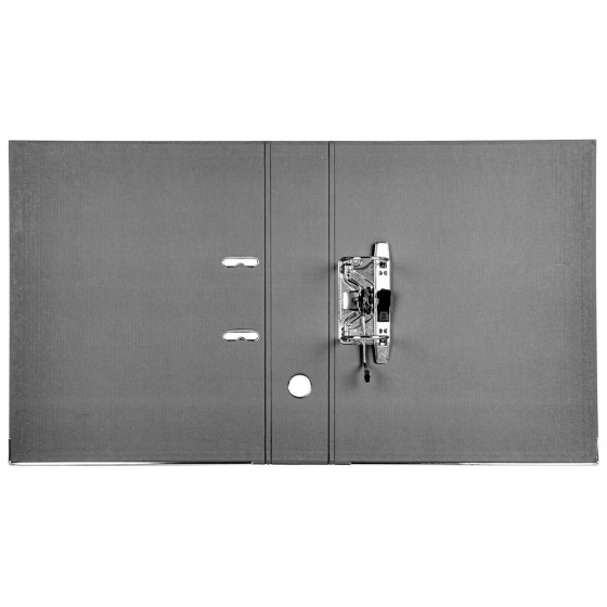 Archivador de palanca liderpapel folio documenta forrado pvc con rado lomo 75mm negro compresor metalico