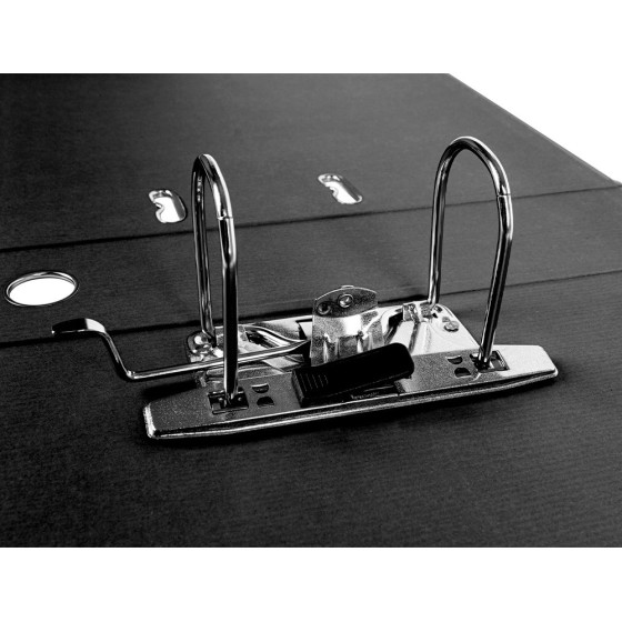 Archivador de palanca liderpapel folio documenta forrado pvc con rado lomo 75mm negro compresor metalico