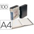 Carpeta liderpapel personaliza 37865 100 fundas polipropilenodin a4 negra con cajetin