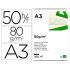 Bloc papel milimetrado liderpapel encolado 297x420mm 50 hojas 80g/m2
