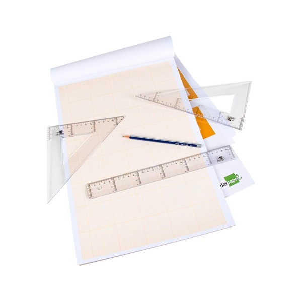 Bloc papel milimetrado liderpapel encolado 297x420mm 50 hojas 80g/m2
