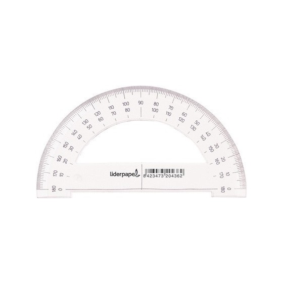 Semicirculo liderpapel 14 cm plastico