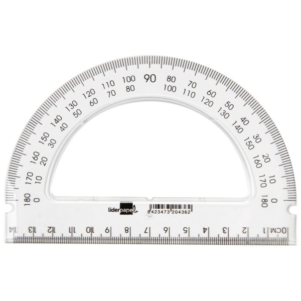 Semicirculo liderpapel 14 cm plastico