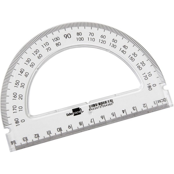 Semicirculo liderpapel 14 cm plastico