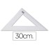 Escuadra liderpapel 30 cm plastico cristal