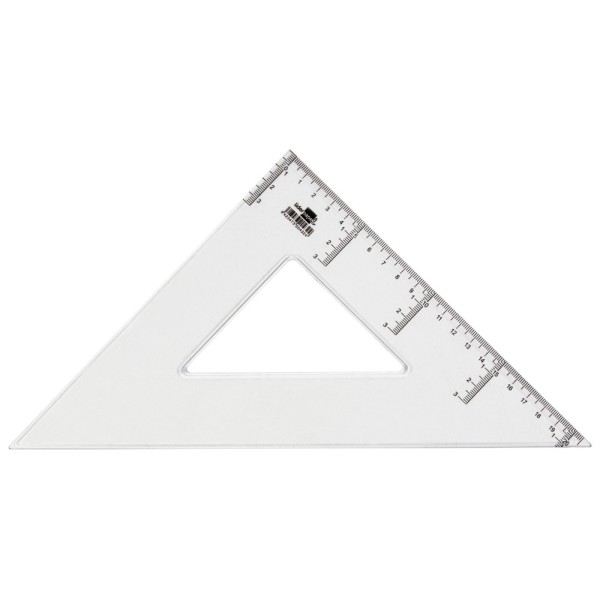 Escuadra liderpapel 30 cm plastico cristal