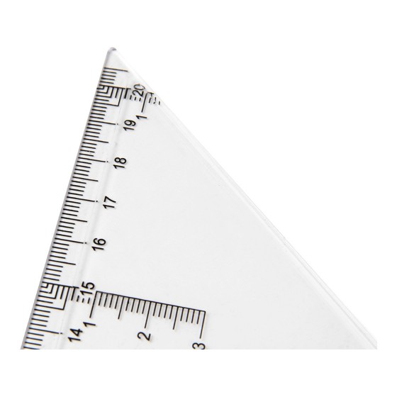 Escuadra liderpapel 30 cm plastico cristal