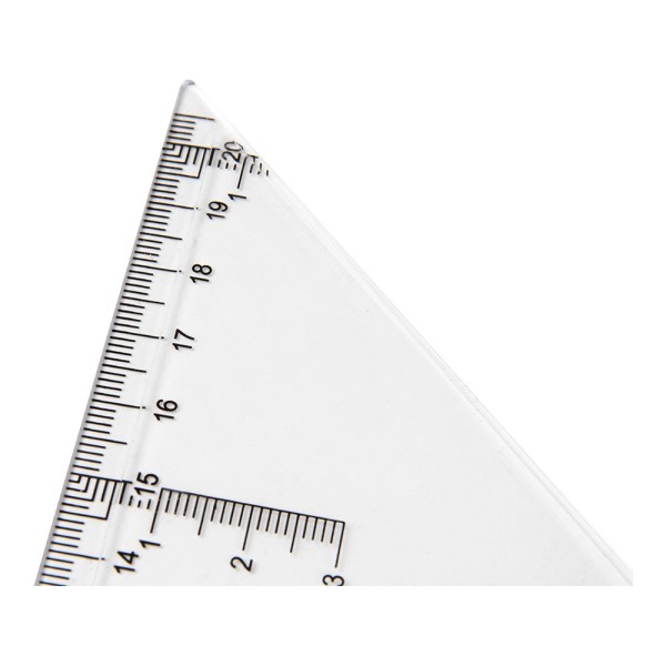 Escuadra liderpapel 30 cm plastico cristal