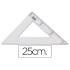 Escuadra liderpapel 25 cm plastico cristal