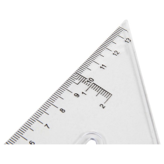 Escuadra liderpapel 20 cm plastico cristal
